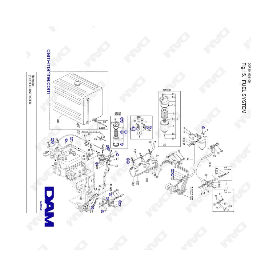 Yanmar 2QM20 - FUEL SYSTEM