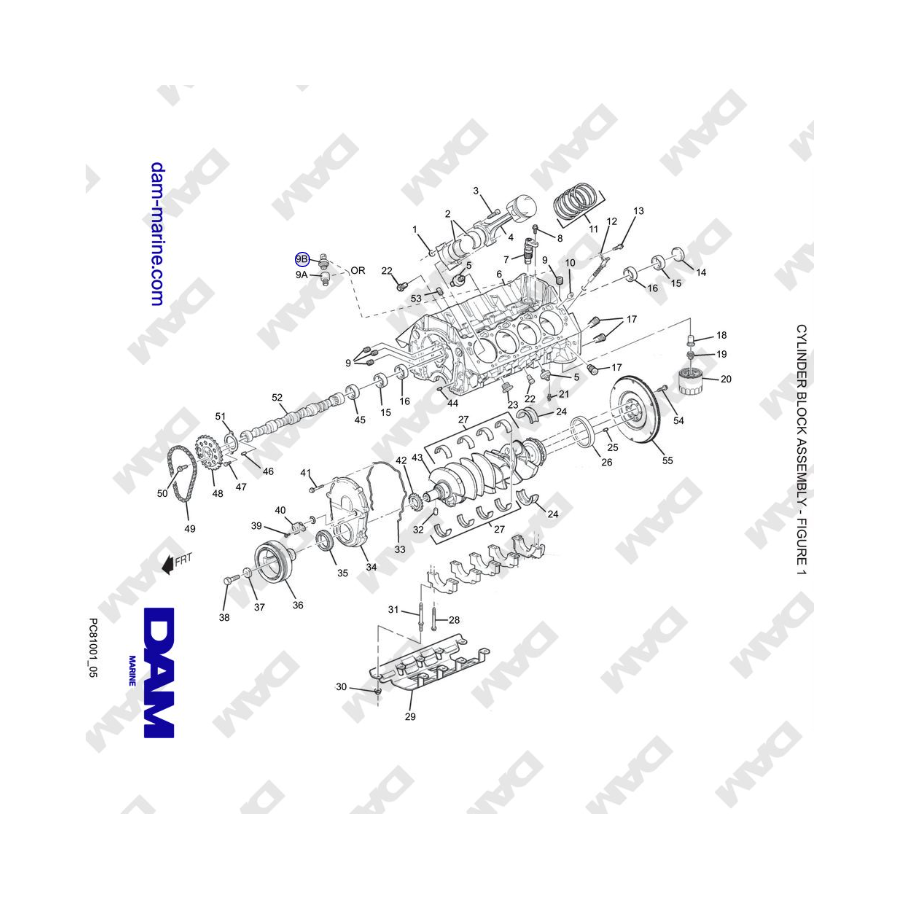 Crusader MP 8.1L (2006 MY) - CYLINDER BLOCK ASSEMBLY