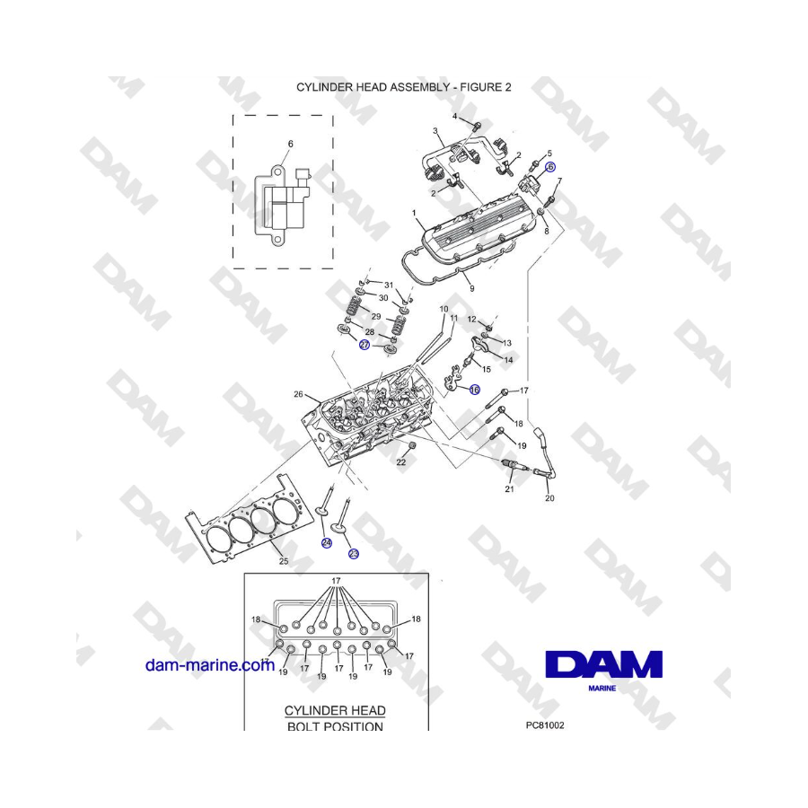 Crusader MP 8.1L (2006 MY) - CYLINDER HEAD ASSEMBLY