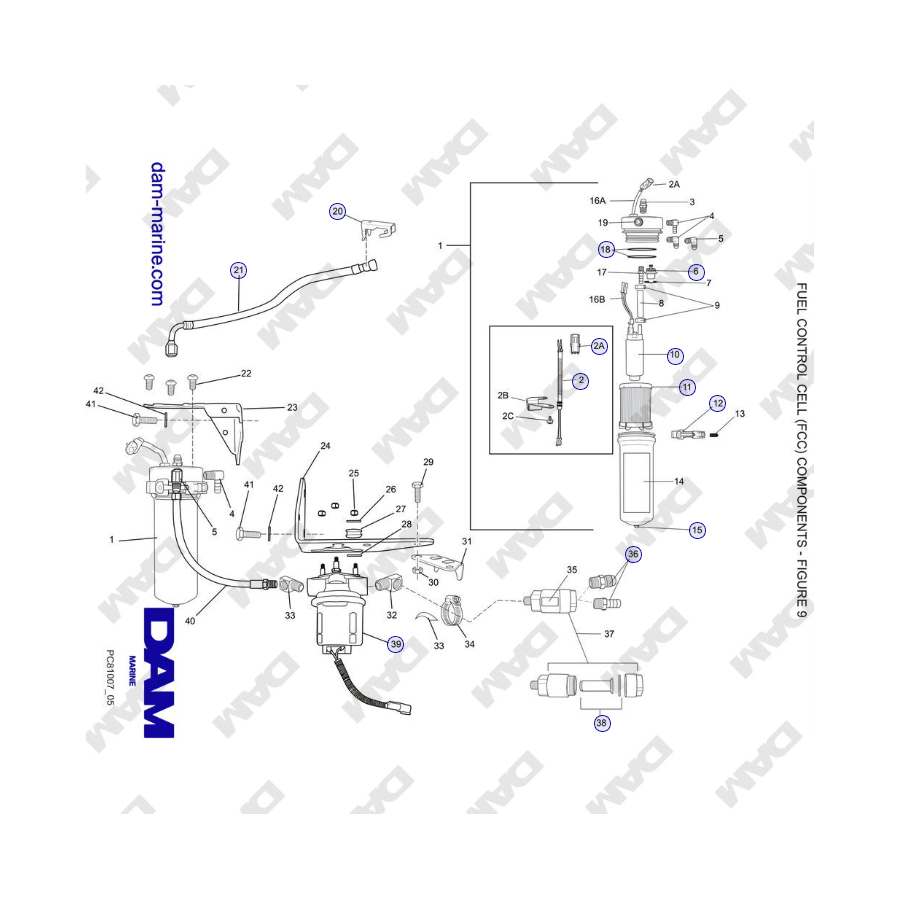 Crusader MP 8.1L (2006 MY) - COMPONENTES DE LA CELDA DE CONTROL DE COMBUSTIBLE (FCC)