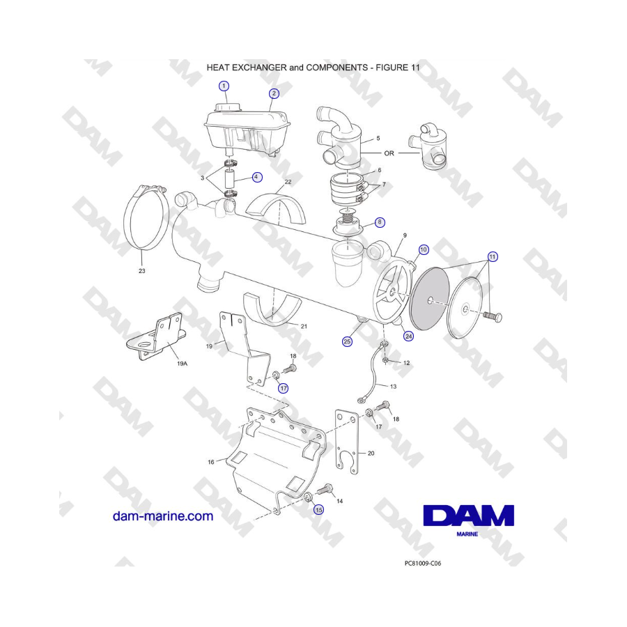 Crusader MP 8.1L (2006 MY) - HEAT EXCHANGER and COMPONENTS