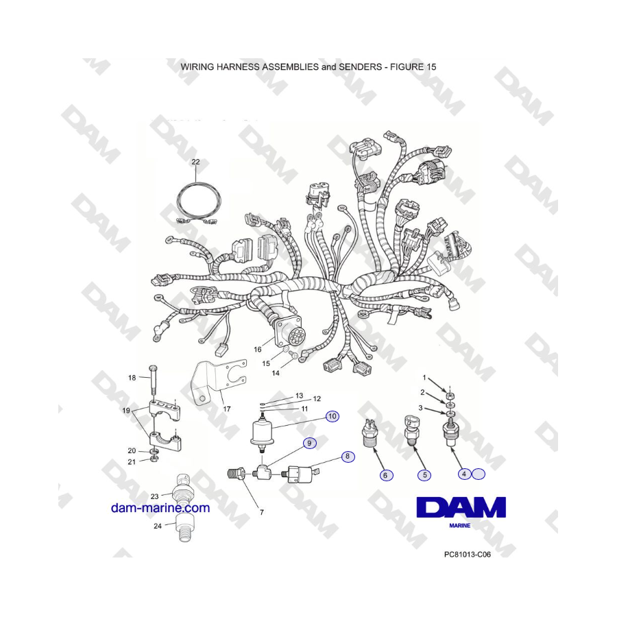 Crusader MP 8.1L (2006 MY) - WIRING HARNESS ASSEMBLIES and SENDERS