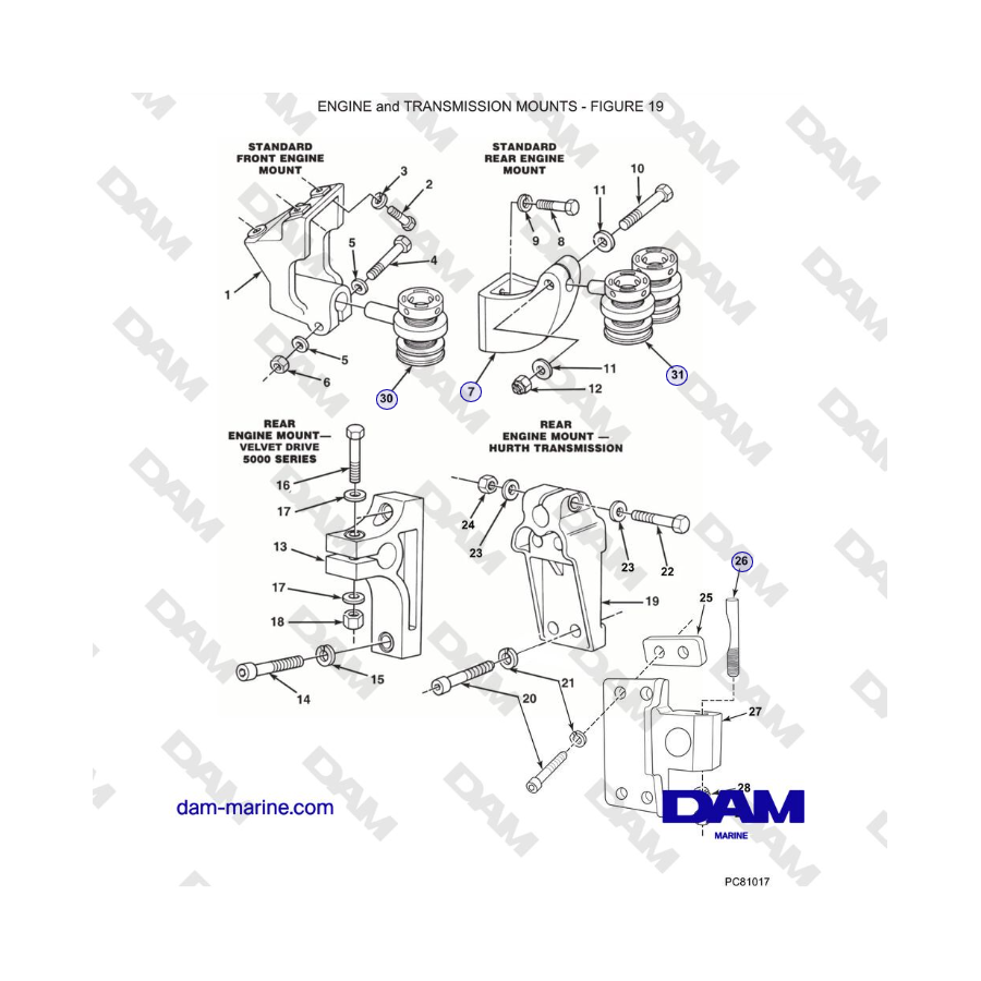 Crusader MP 8.1L (2006 MY) - ENGINE and TRANSMISSION MOUNTS