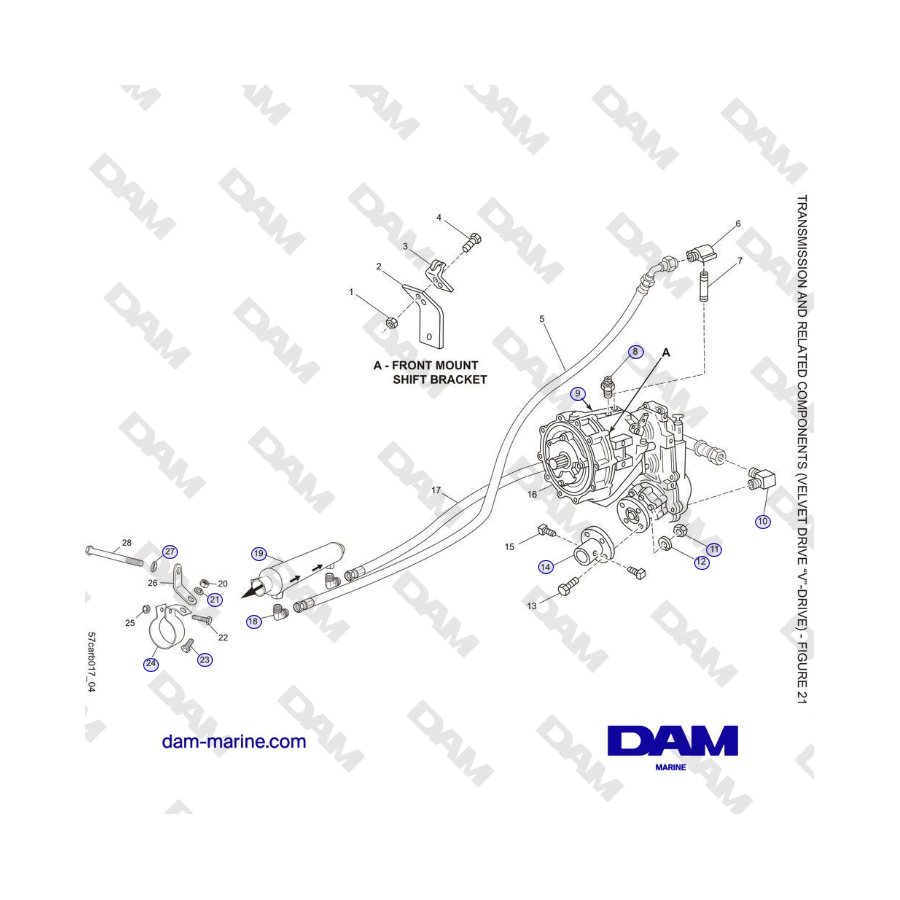 Crusader 5.7L Carburetor Classic Series (2006-2007 MY) - TRANSMISSION AND RELATED COMPONENTS (VELVET DRIVE “V”-DRIVE)