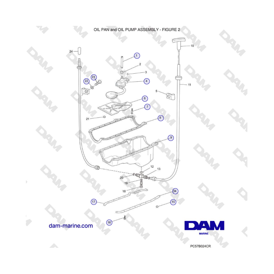 Crusader 5.7L Carburetor Classic Series (1999-2005 MY) - CONJUNTO DE CÁRTER DE ACEITE y BOMBA DE ACEITE