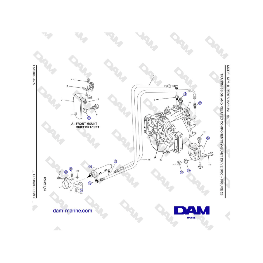 Crusader MP 8.1L (SN 670001) - TRANSMISIÓN Y COMPONENTES RELACIONADOS (VELVET DRIVE 5000)