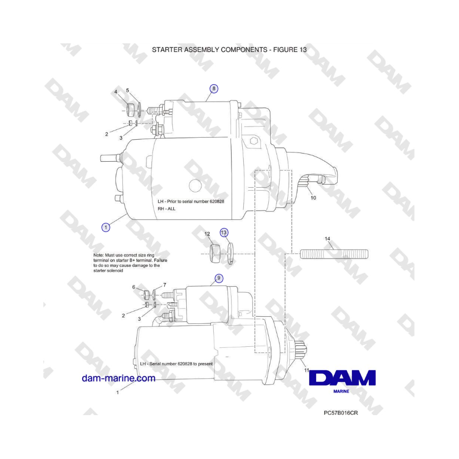 Crusader 5.7L Carburetor Classic Series (1999-2005 MY) - COMPONENTES DEL CONJUNTO DEL ARRANQUE