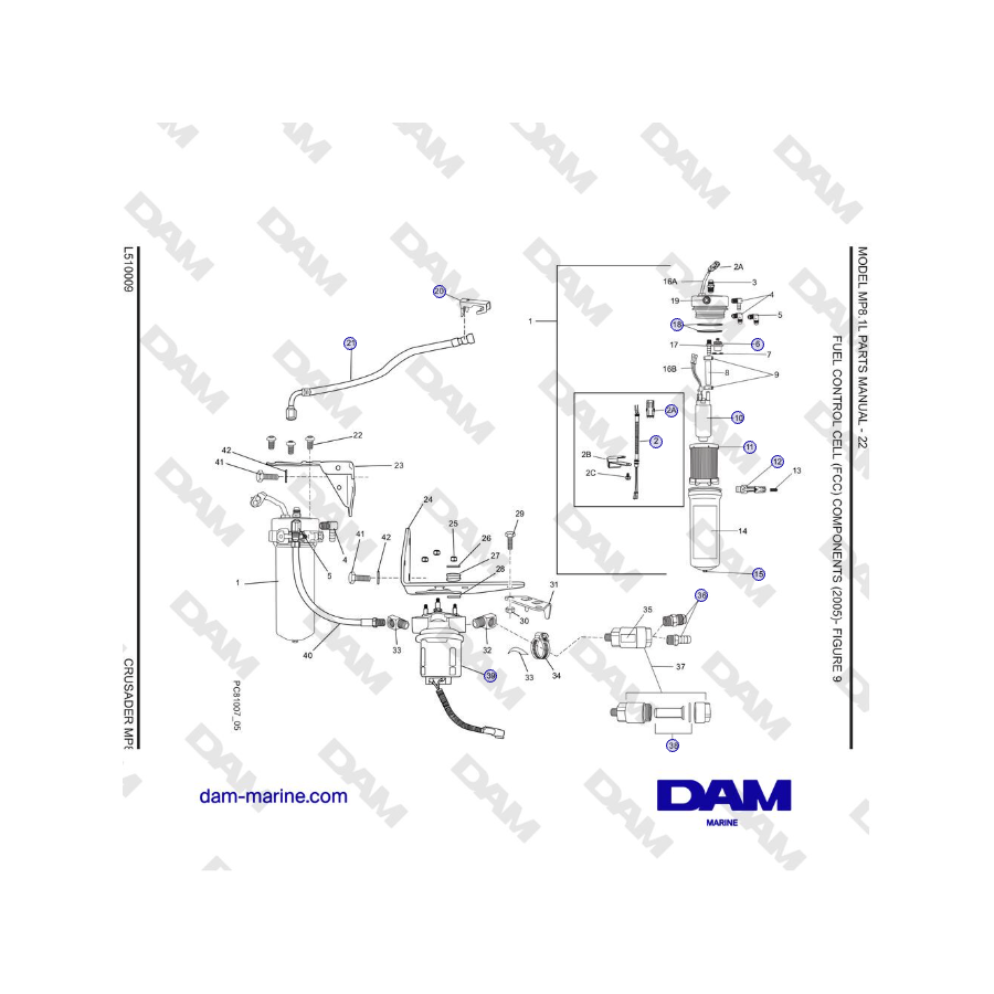 Crusader MP8.1L 2001 - 2005 MY - FUEL CONTROL CELL (FCC) COMPONENTS (2005)