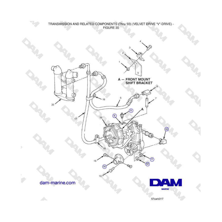 Crusader 5.7L Carburetor Classic Series (1999-2005 MY) - TRANSMISIÓN Y COMPONENTES RELACIONADOS (Hasta 2003)