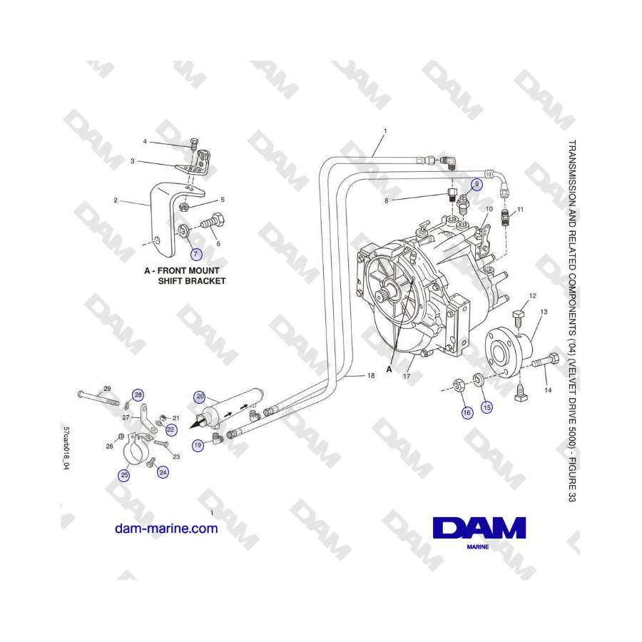 Crusader 5.7L Carburetor Classic Series (1999-2005 MY) - TRANSMISIÓN Y COMPONENTES RELACIONADOS ('04)