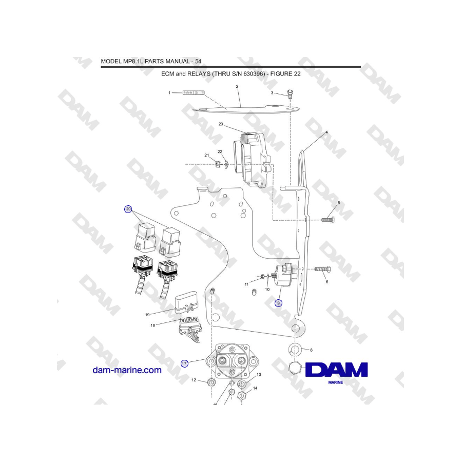 Crusader MP8.1L 2001 - 2005 MY - ECM and RELAYS (THRU S/N 630396)