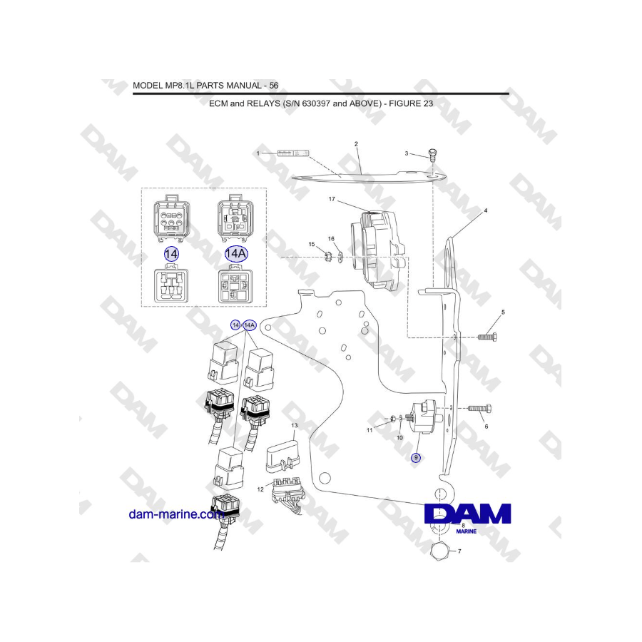 Crusader MP8.1L 2001 - 2005 MY - ECM and RELAYS (S/N 630397 and ABOVE)