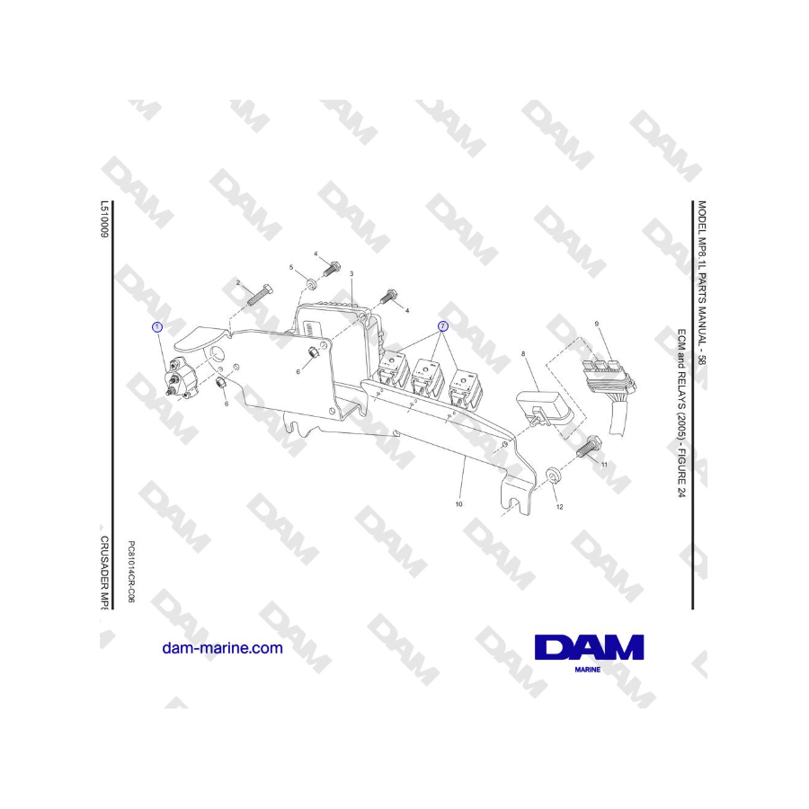 Crusader MP8.1L 2001 - 2005 MY - ECM y RELÉS (2005)