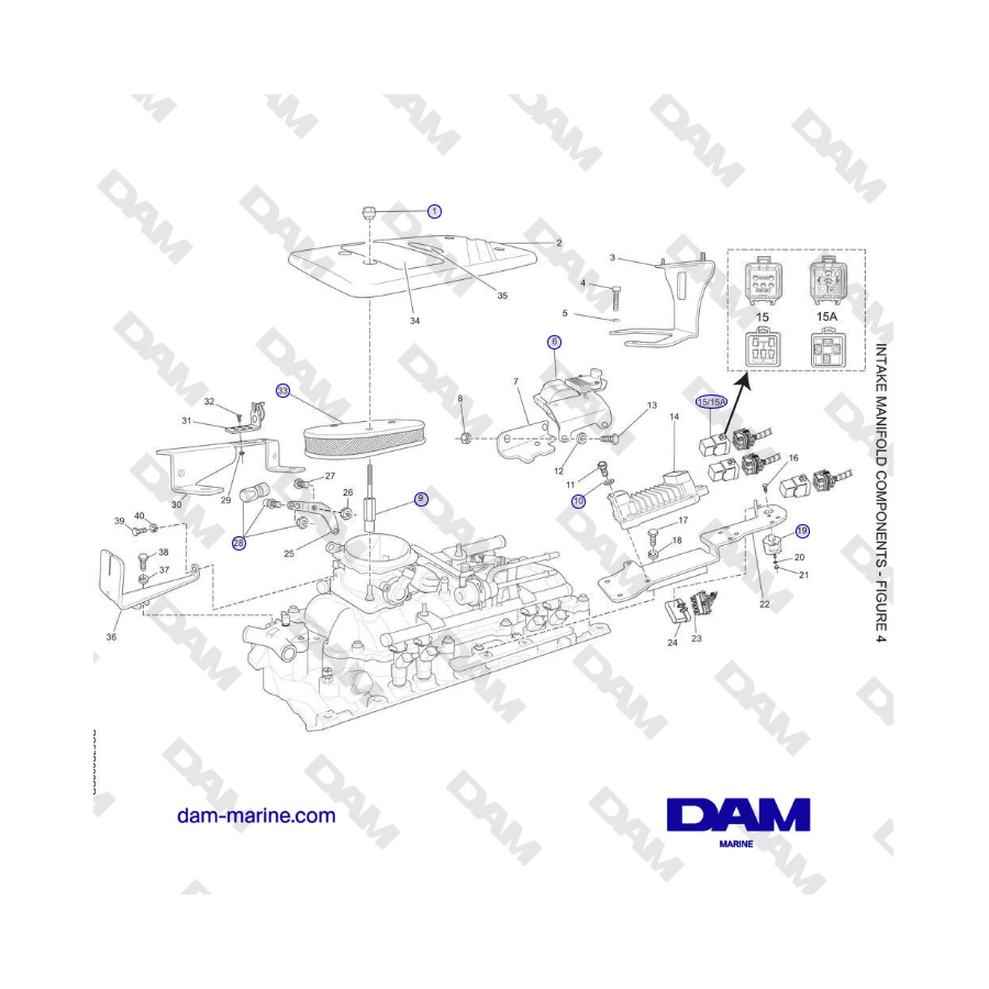 Crusader 5.0L / 5.7L 2002-2005 MY - INTAKE MANIFOLD COMPONENTS