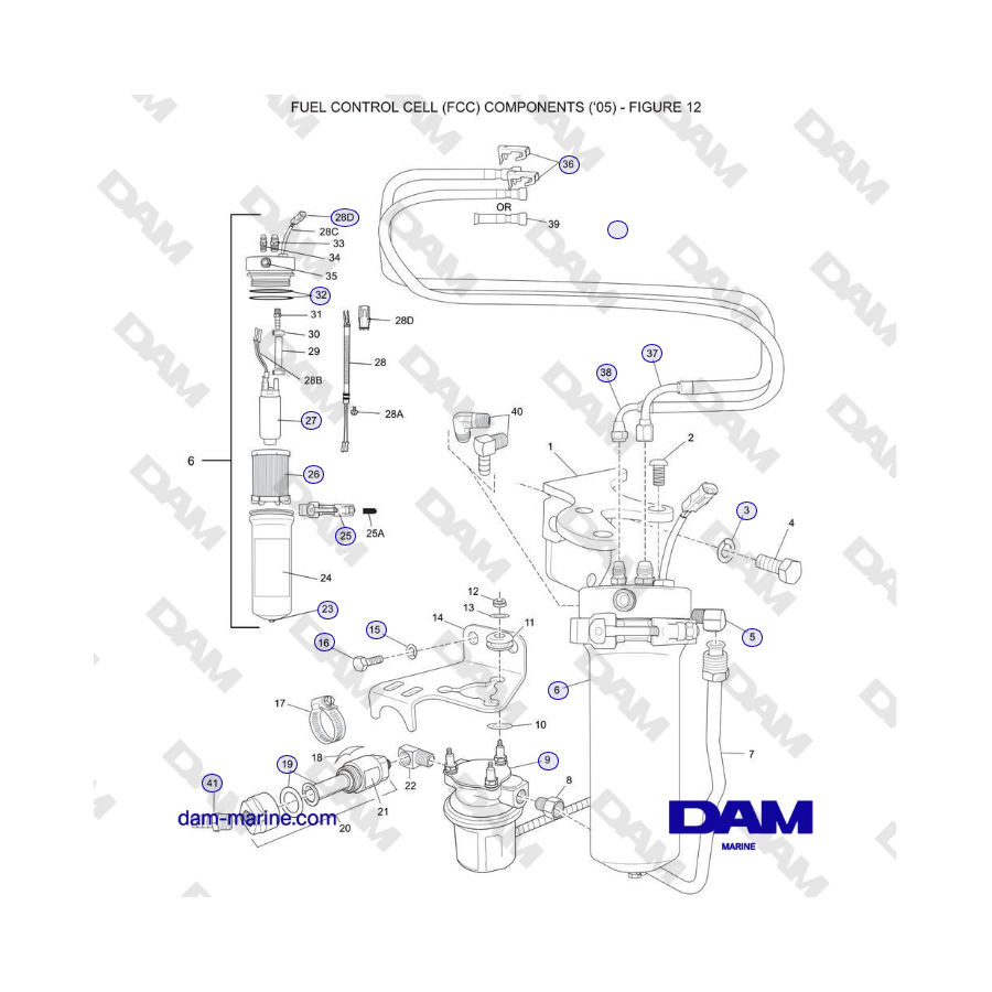 Crusader 5.0L / 5.7L 2002-2005 MY - FUEL CONTROL CELL (FCC) COMPONENTS (‘05)