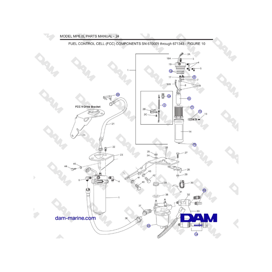 Crusader MP6.0L SN 670001 - COMPONENTES DE LA CELDA DE CONTROL DE COMBUSTIBLE (FCC) SN 670001 a 671343