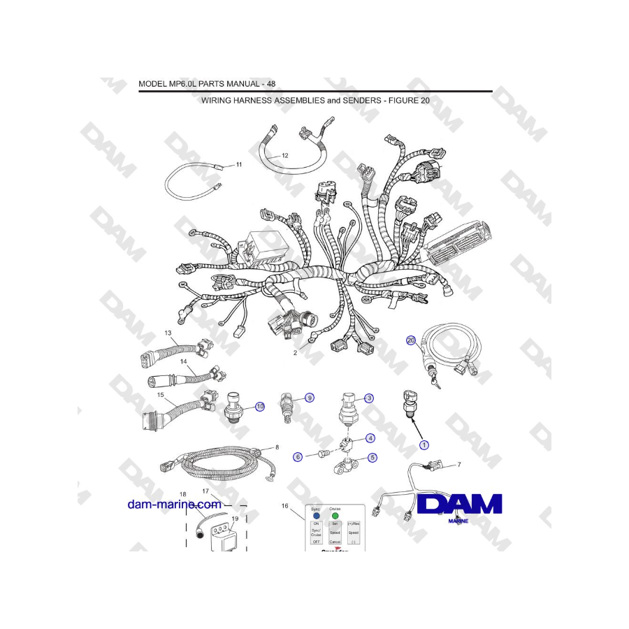 Crusader MP6.0L SN 670001 - WIRING HARNESS ASSEMBLIES and SENDERS