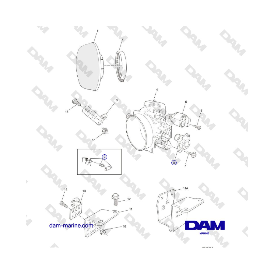 Crusader MP6.0L 2004-2005 MY - THROTTLE BODY and RELATED COMPONENTS