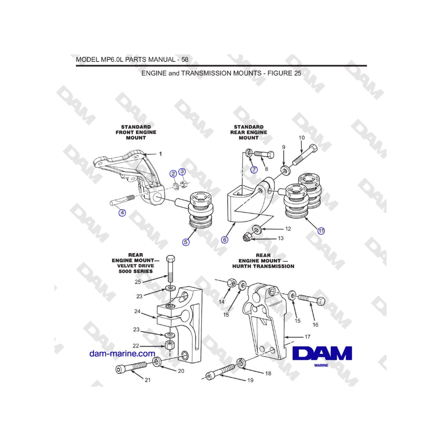 Crusader MP6.0L SN 670001 - ENGINE and TRANSMISSION MOUNTS