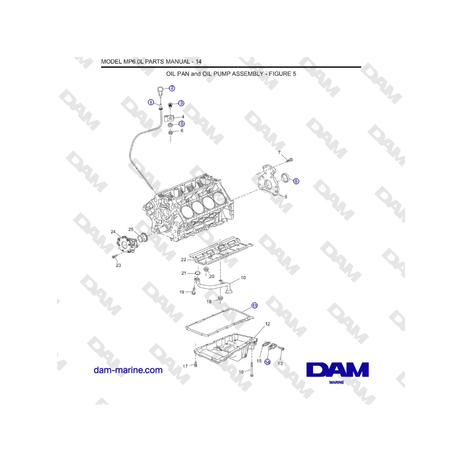 Crusader MP6.0L 2006 MY - OIL PAN and OIL PUMP ASSEMBLY