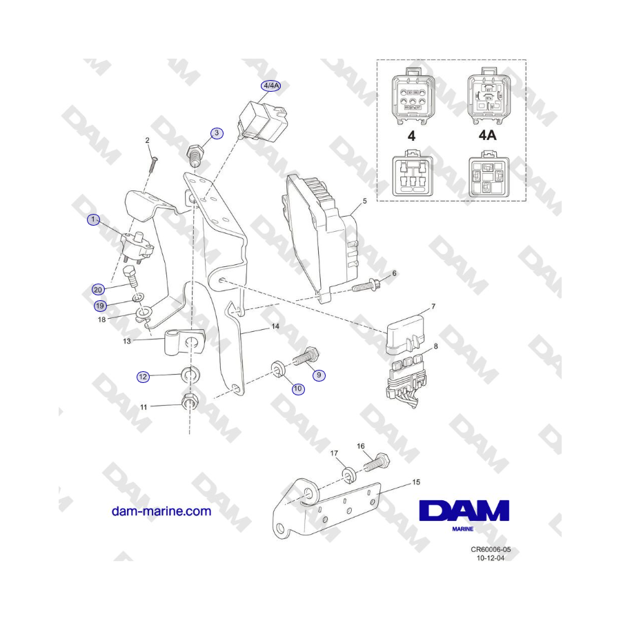 Crusader MP6.0L 2004-2005 MY - ECM and RELAYS