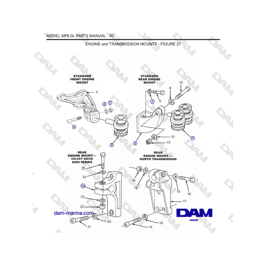 Crusader MP6.0L 2006 MY - ENGINE and TRANSMISSION MOUNTS