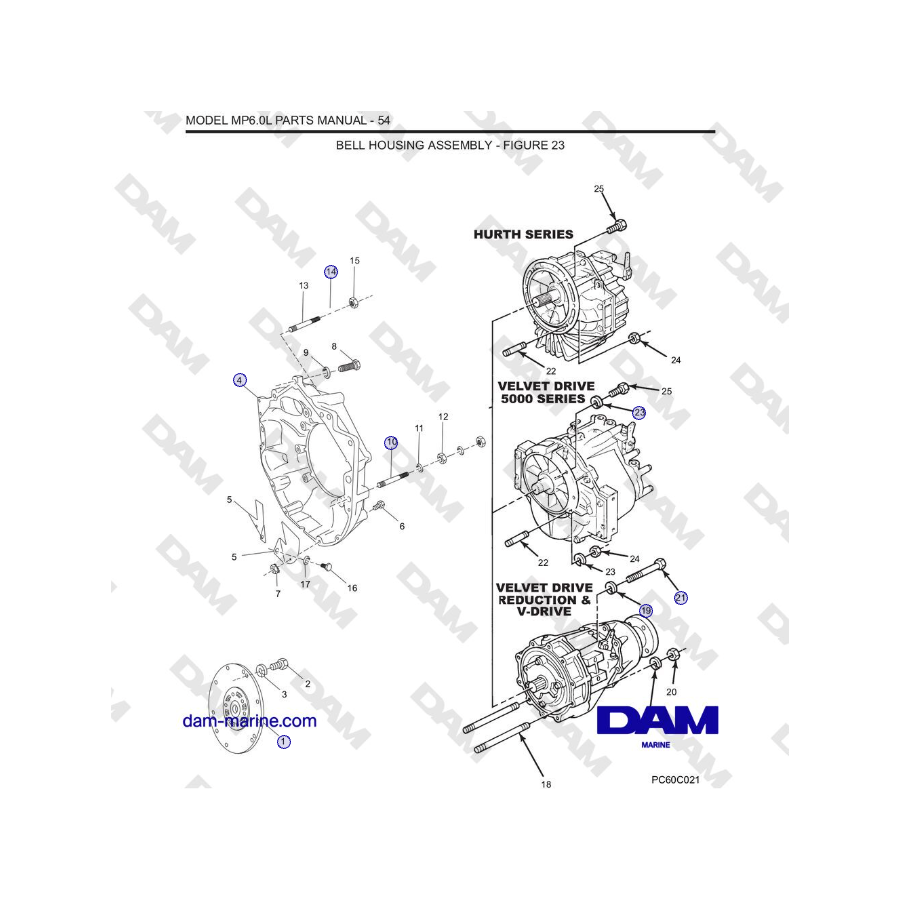 Crusader MP6.0L 2006 MY - BELL HOUSING ASSEMBLY