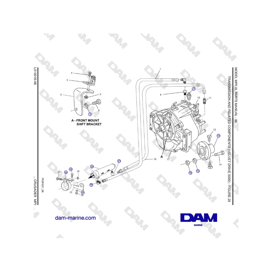 Crusader MP6.0L 2006 MY - TRANSMISSION AND RELATED COMPONENTS (VELVET DRIVE 5000)