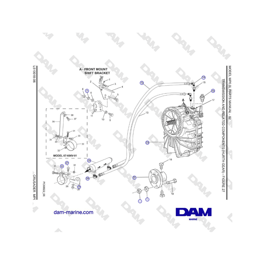 Crusader MP6.0L 2006 MY - TRANSMISSION AND RELATED COMPONENTS (HURTH GEAR)