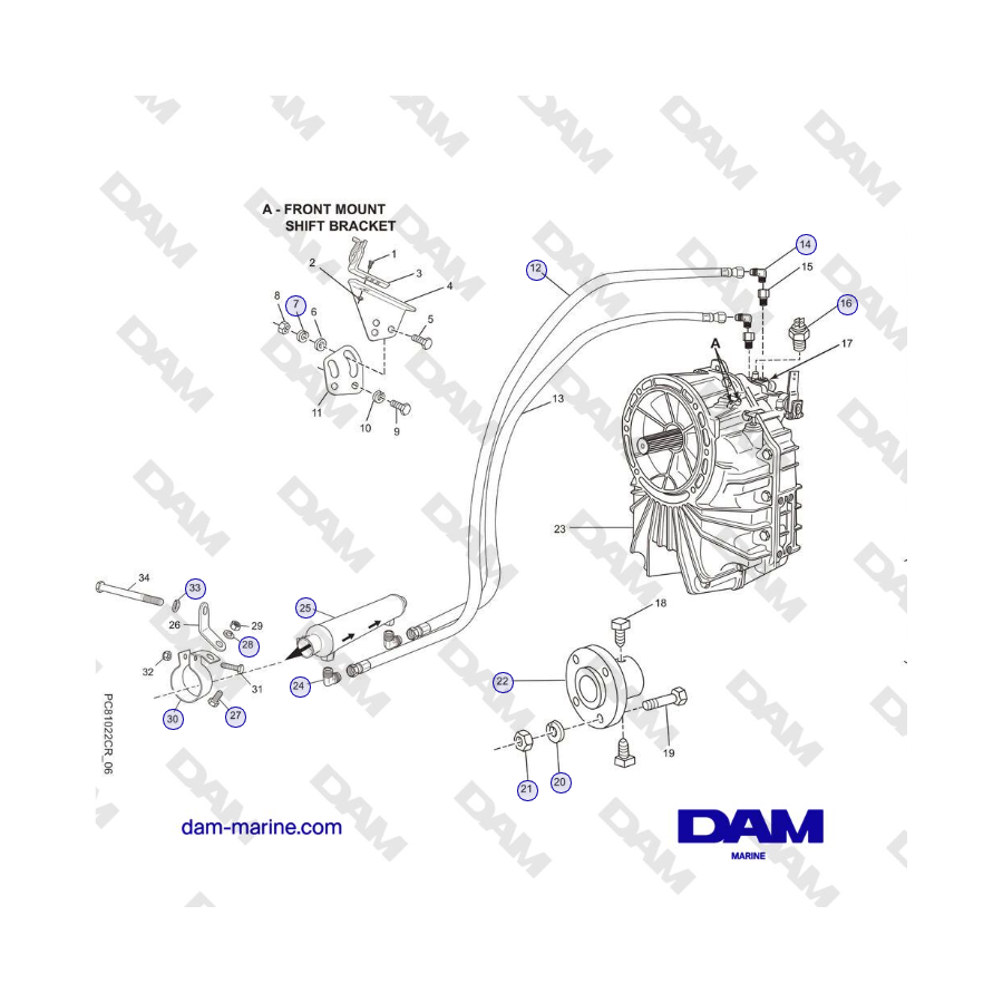 Crusader MP5.0 / 5.7L 2006 MY - TRANSMISSION AND RELATED COMPONENTS (HURTH GEAR)