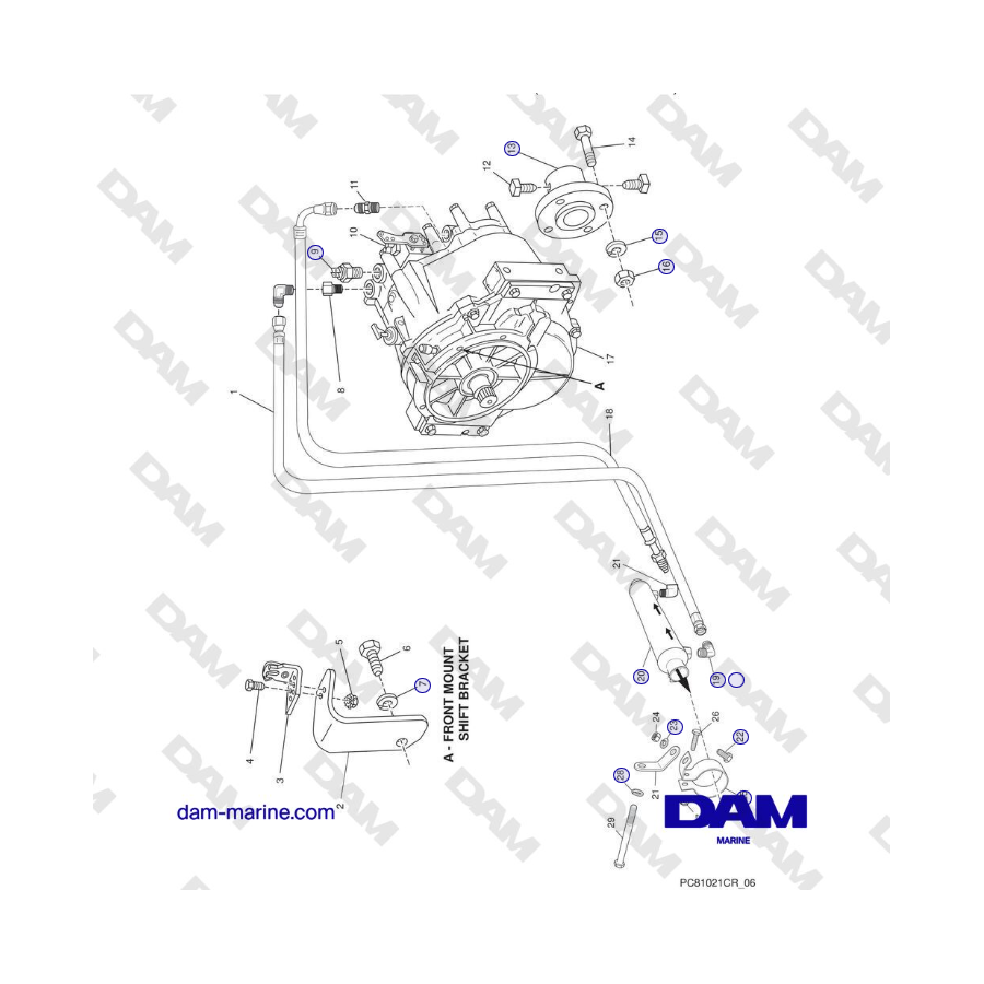 Crusader MP5.0/5.7L SN 670001 thru 671633 - TRANSMISSION AND RELATED COMPONENTS (VELVET DRIVE 5000)