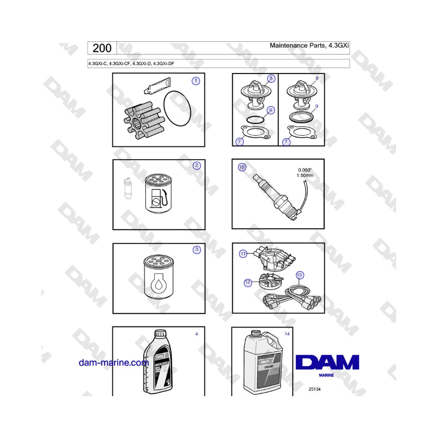 Volvo Penta 4.3L GXI-C - Maintenance Parts