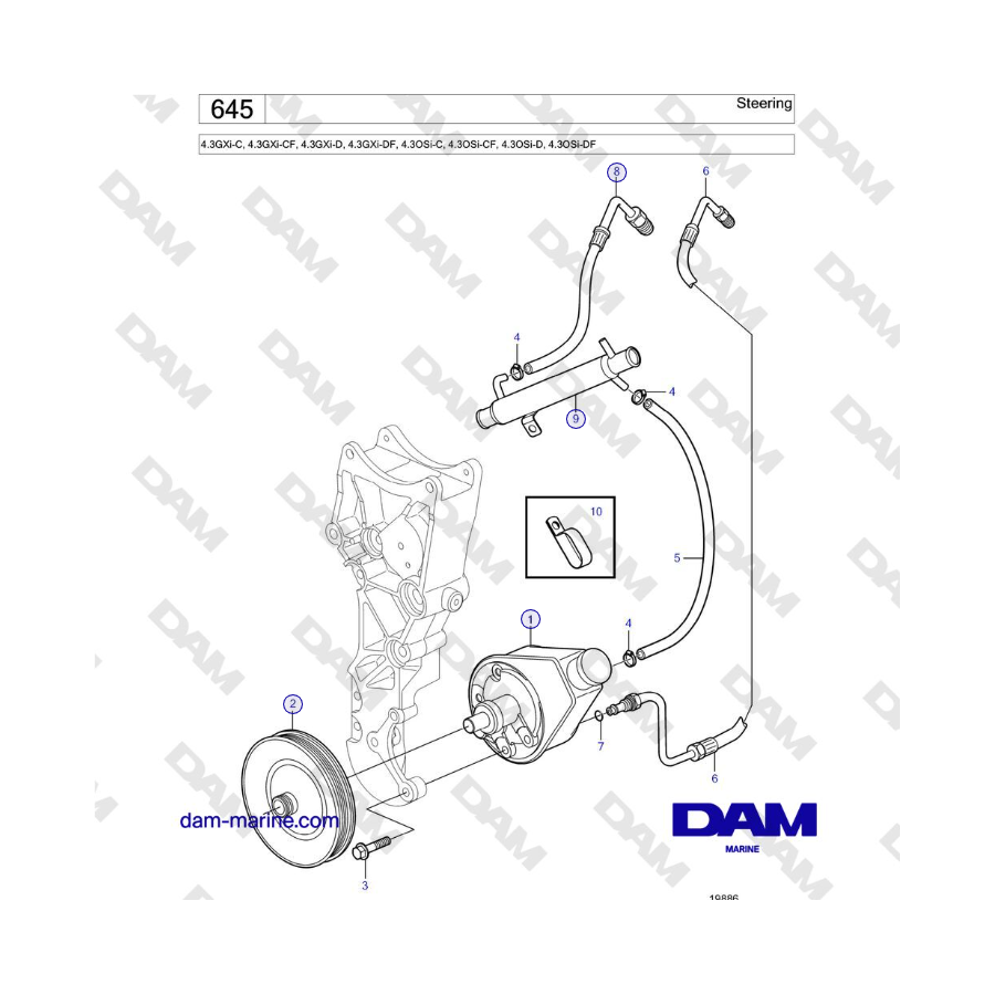 Volvo Penta 4.3L GXI-C - Dirección