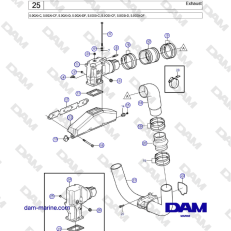 Volvo Penta 5.0GXi-C, 5.0GXi-CF, 5.0GXi-D, 5.0GXi-DF, 5.0OSi-C, 5.0OSi-CF, 5.0OSi-D, 5.0OSi-DF - Escape