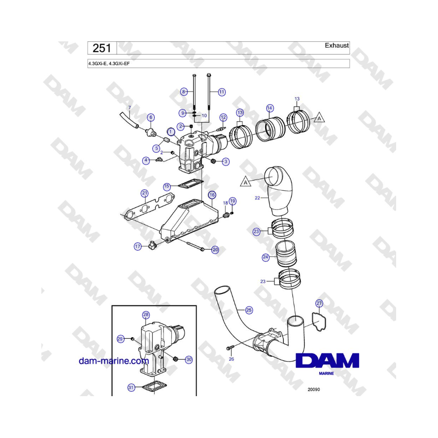 Volvo Penta 4.3L GXI-E / 4.3L GXI-EF - Escape