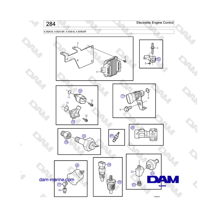 Volvo Penta 4.3L GXI-E / 4.3L GXI-EF - Electronic Engine Control