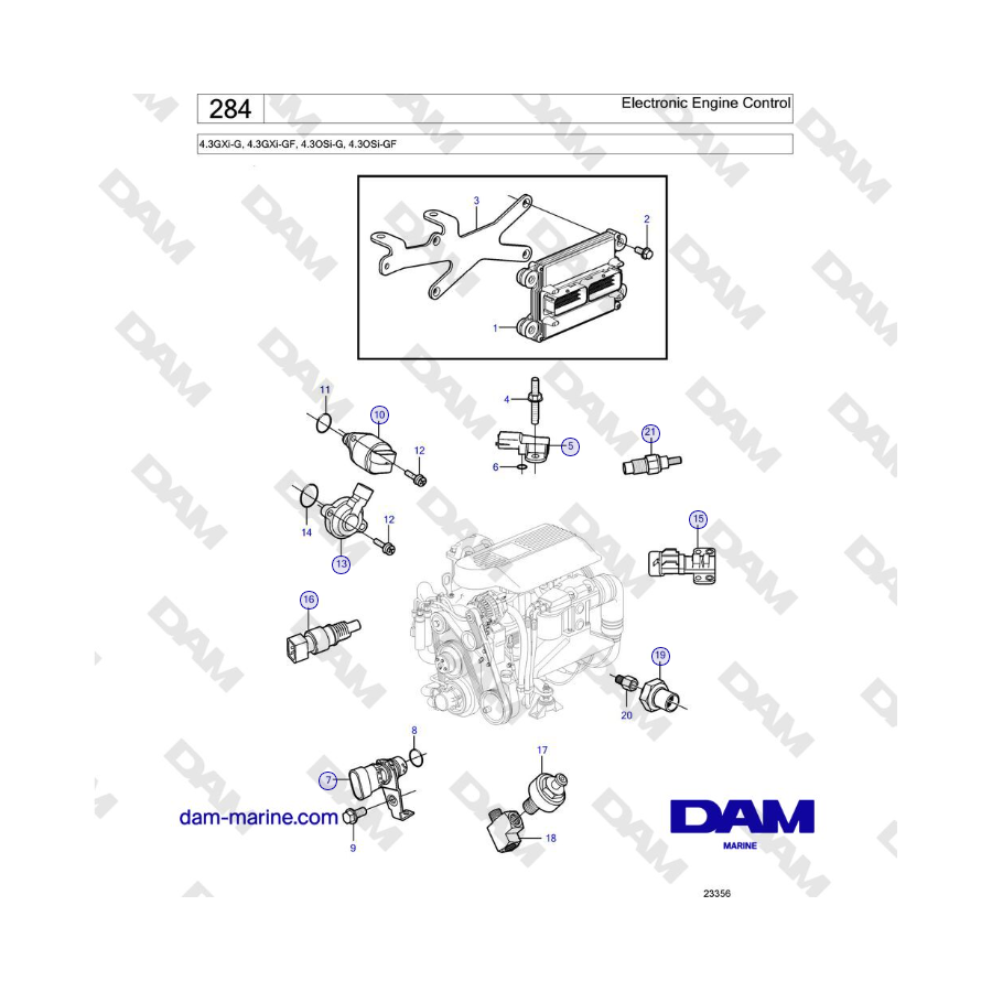 Volvo Penta 4.3L GXI-G / 4.3L GXI-GF - Electronic Engine Control