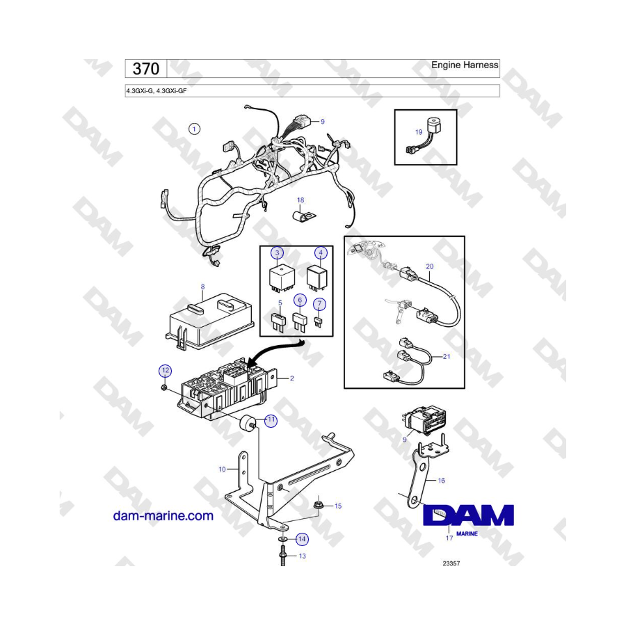 Volvo Penta 4.3L GXI-G / 4.3L GXI-GF - Engine Harness