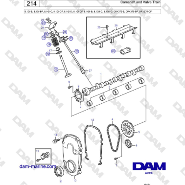 Volvo Penta 8.1Gi-B, 8.1Gi-BF, 8.1Gi-C, 8.1Gi-CF, 8.1Gi-D, 8.1Gi-DF ...