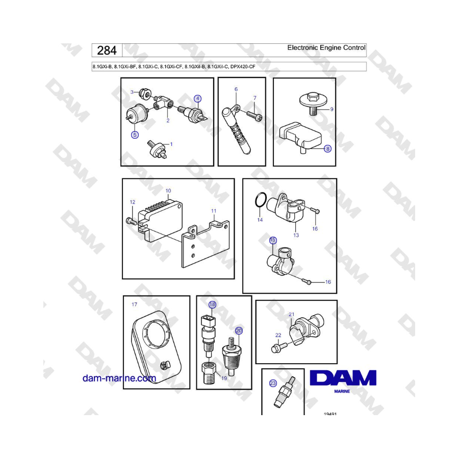 Volvo Penta 8.1GXi-B, 8.1GXi-BF, 8.1GXi-C, 8.1GXi-CF, 8.1GXiI-B, 8.1GXiI-C - Electronic Engine Control