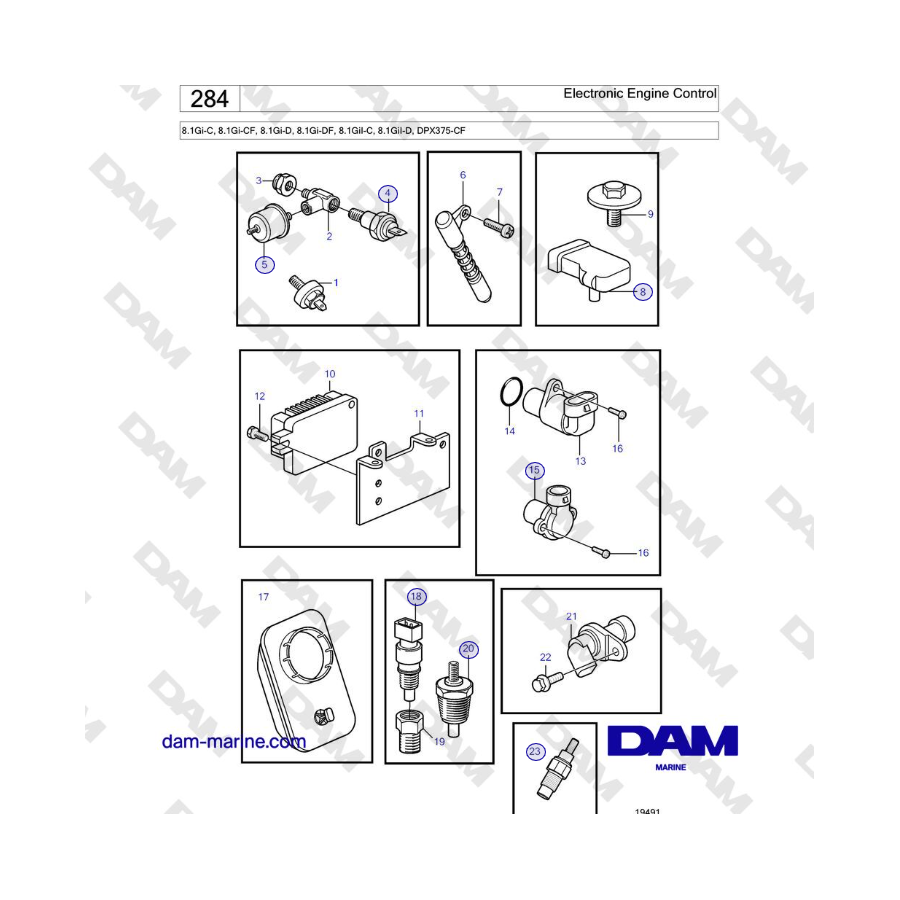 Volvo Penta 8.1Gi-C, 8.1Gi-CF, 8.1Gi-D, 8.1Gi-DF - Electronic Engine Control