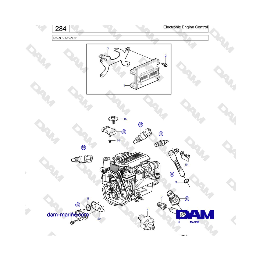 Volvo Penta 8.1GXi-F, 8.1GXi-FF - Electronic Engine Control