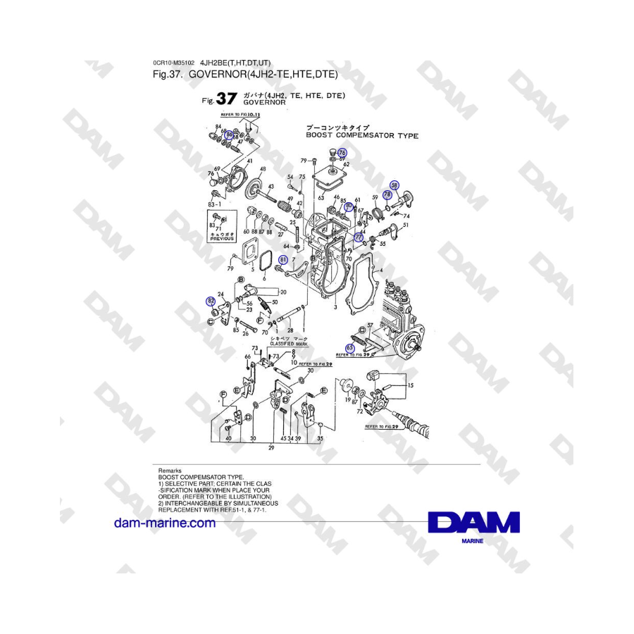 Yanmar 4JH2-DTE, 4JH2-HTE, 4JH2-TE - GOVERNOR