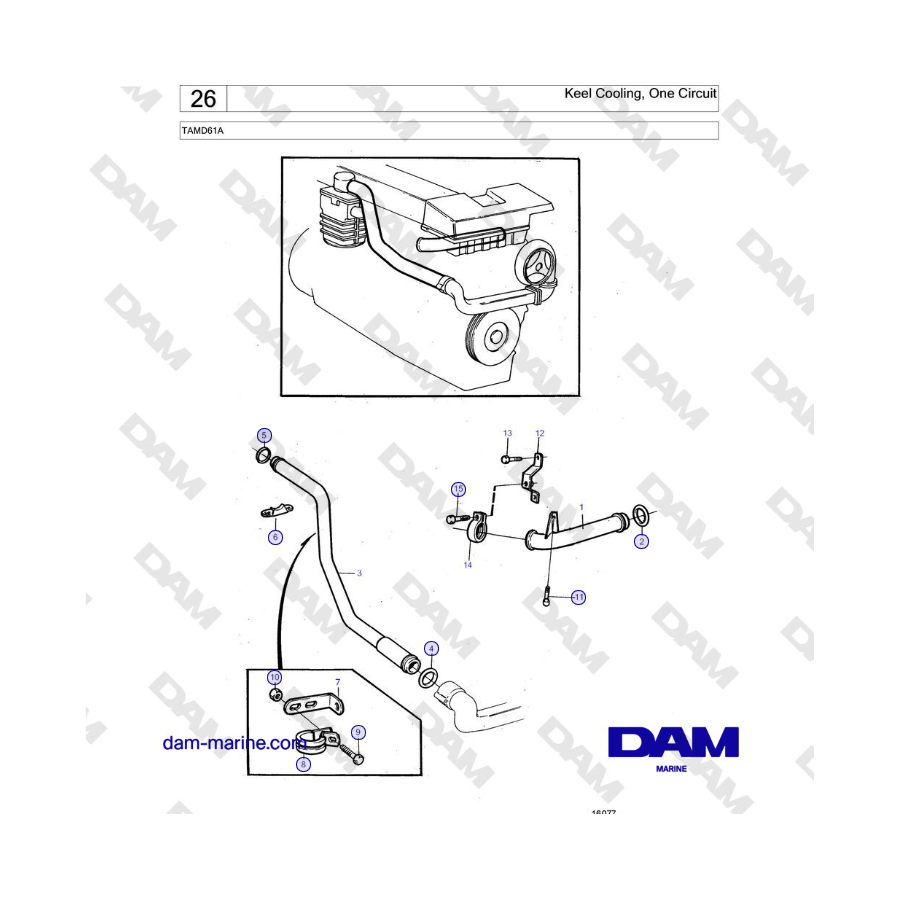 Volvo Penta TAMD61A - Keel Cooling, One Circuit