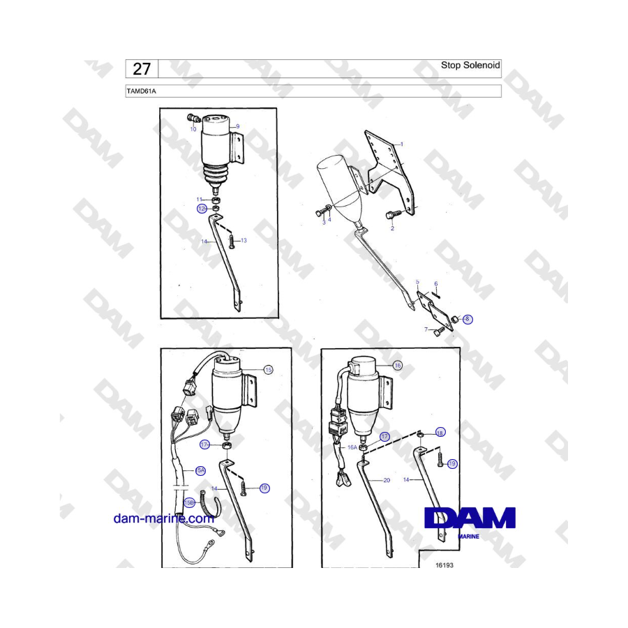 Volvo Penta TAMD61A - Stop Solenoid