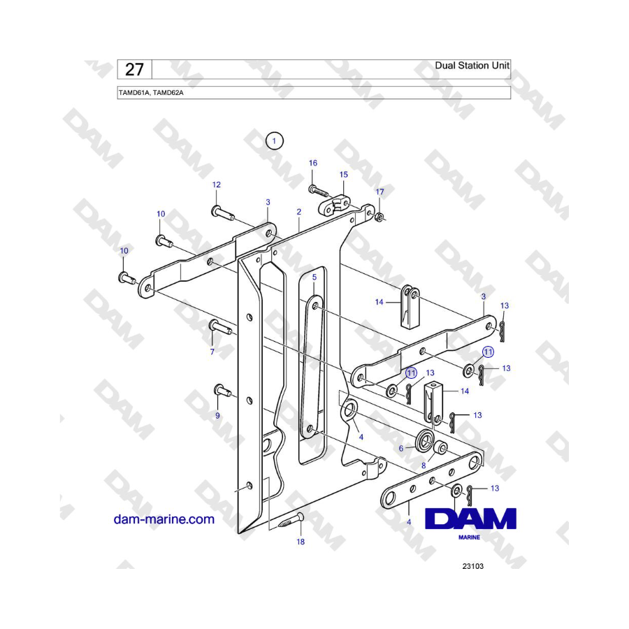 Volvo Penta TAMD61A, TAMD62A - Dual Station Unit 