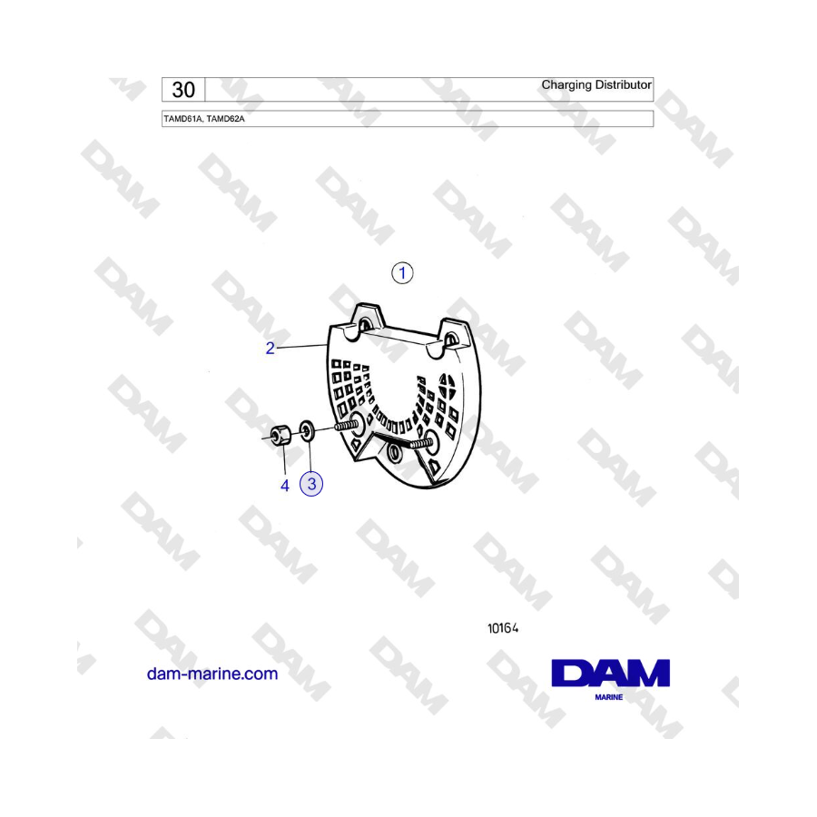 Volvo Penta TAMD61A, TAMD62A - Charging Distributor