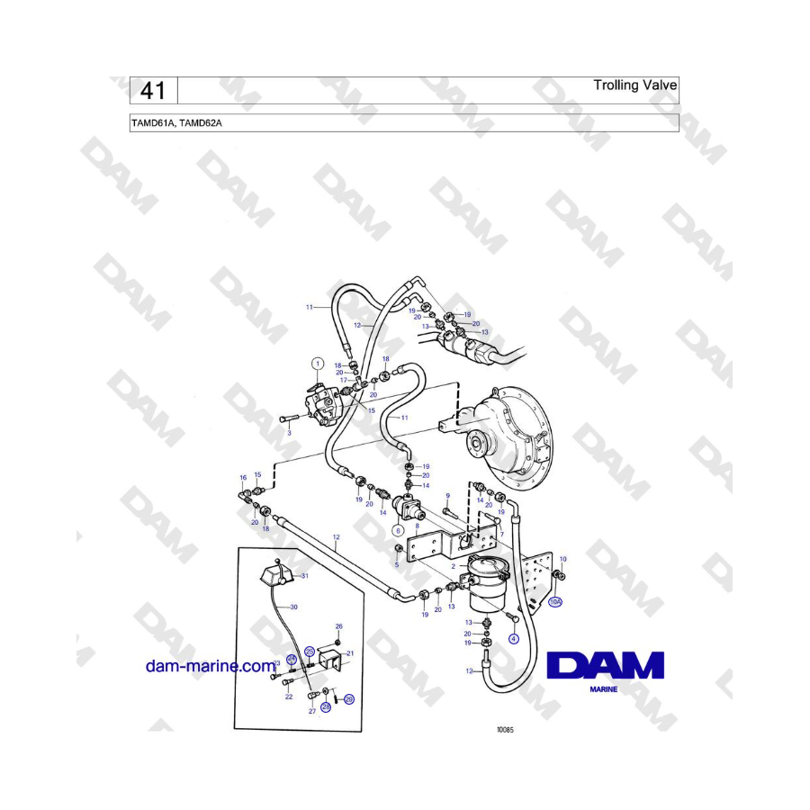 Volvo Penta TAMD61A, TAMD62A - Trolling Valve