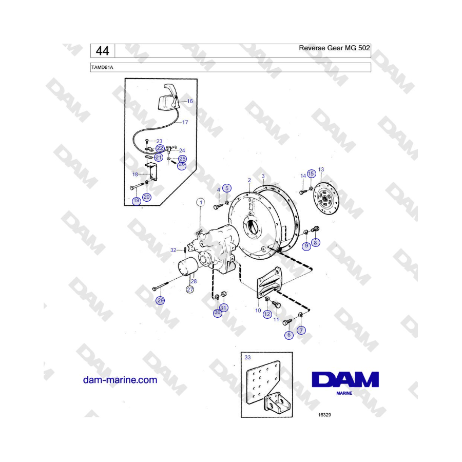 Volvo Penta TAMD61A - Reverse Gear MG 502