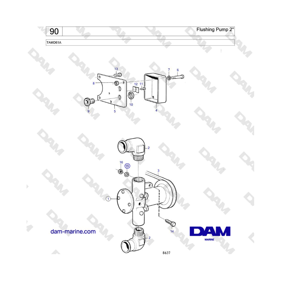 Volvo Penta TAMD61A - Flushing Pump 2'' 